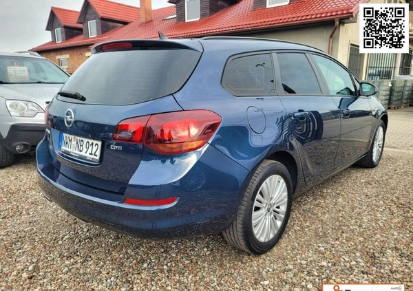 Opel Astra cena 27900 przebieg: 240000, rok produkcji 2011 z Kąty Wrocławskie małe 529